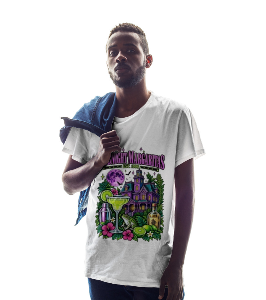 Midnight Margaritas Est. 1998 Haunted Mansion Tropical Vibes Lime And Moon Magic T-Shirt