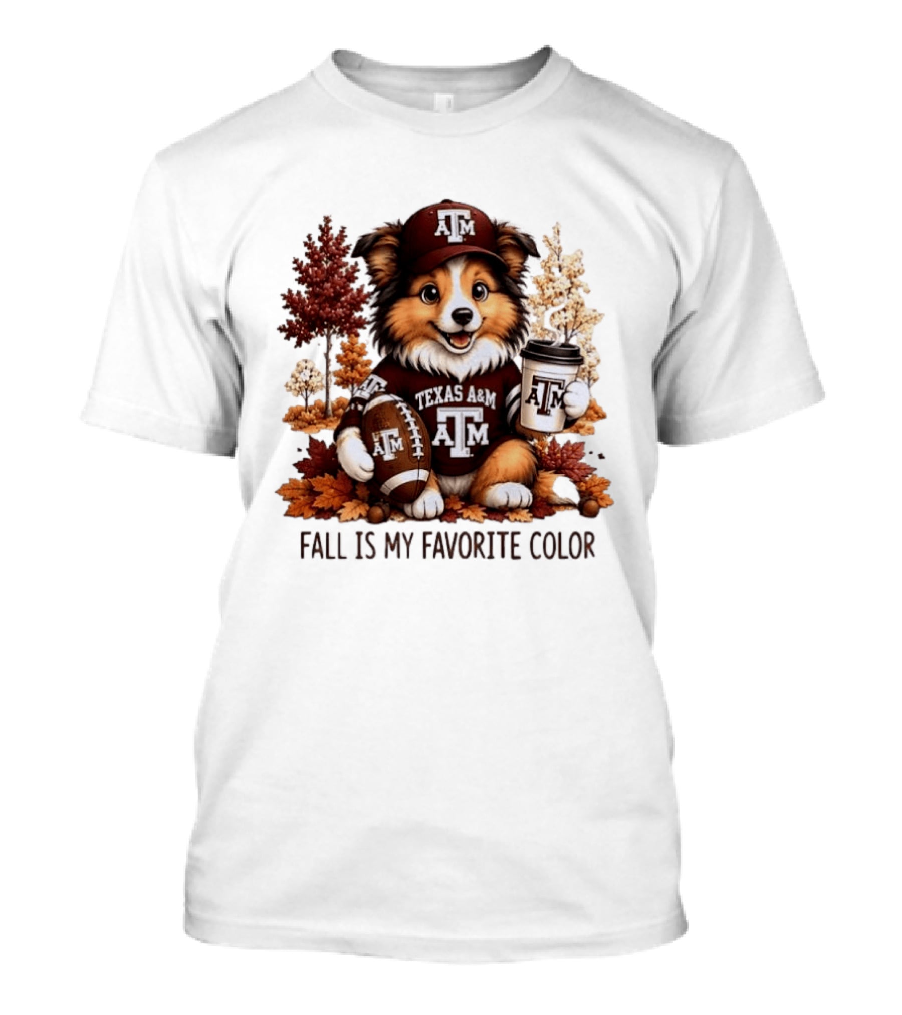 Texas A&M Dog Fall Is My Favorite Color Football Coffee T-Shirt