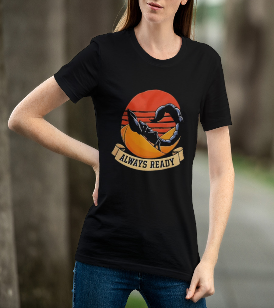 Always Ready Scorpion Desert Sunset Ribbon T-Shirt
