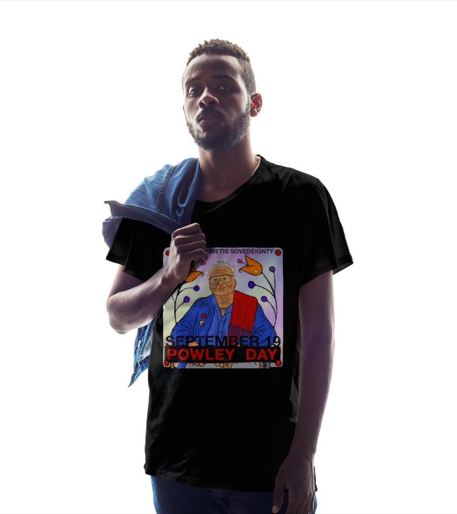 Celebrate Metis Sovereignty September 19 Powley Day With Elder Illustration And Floral Accents T-Shirt