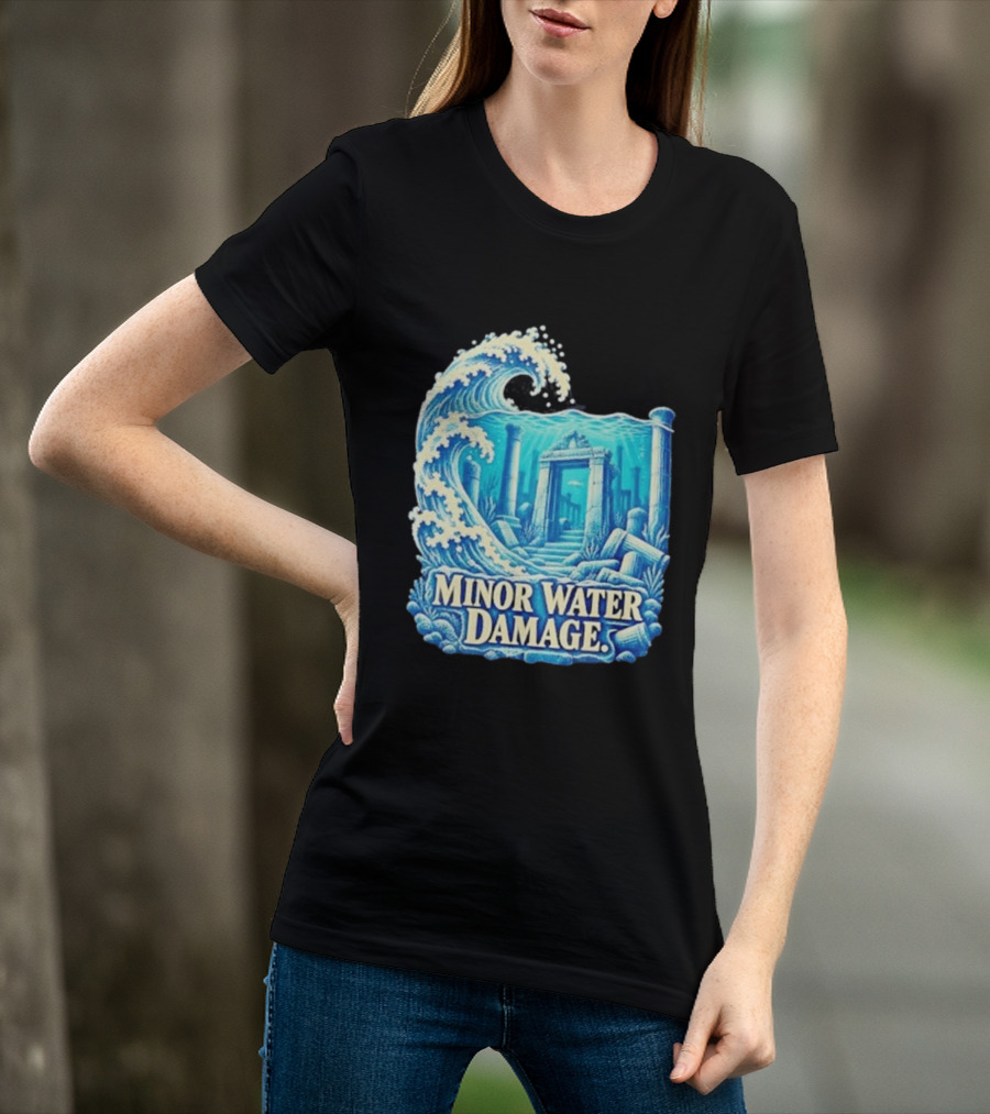 Minor Water Damage Ancient Architecture Underwater Ruins T-Shirt