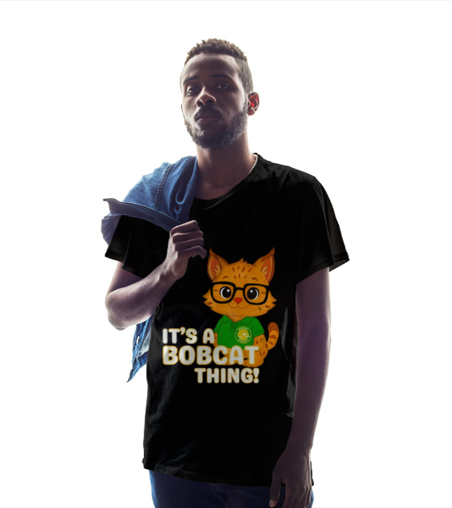 It's A Bobcat Thing With Glasses And Green Polo T-Shirt