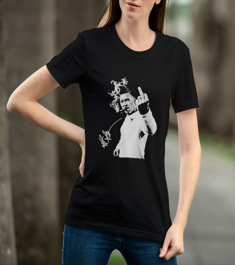 Steve Sarkisian Gesture Smoking Cigar Signature T-Shirt