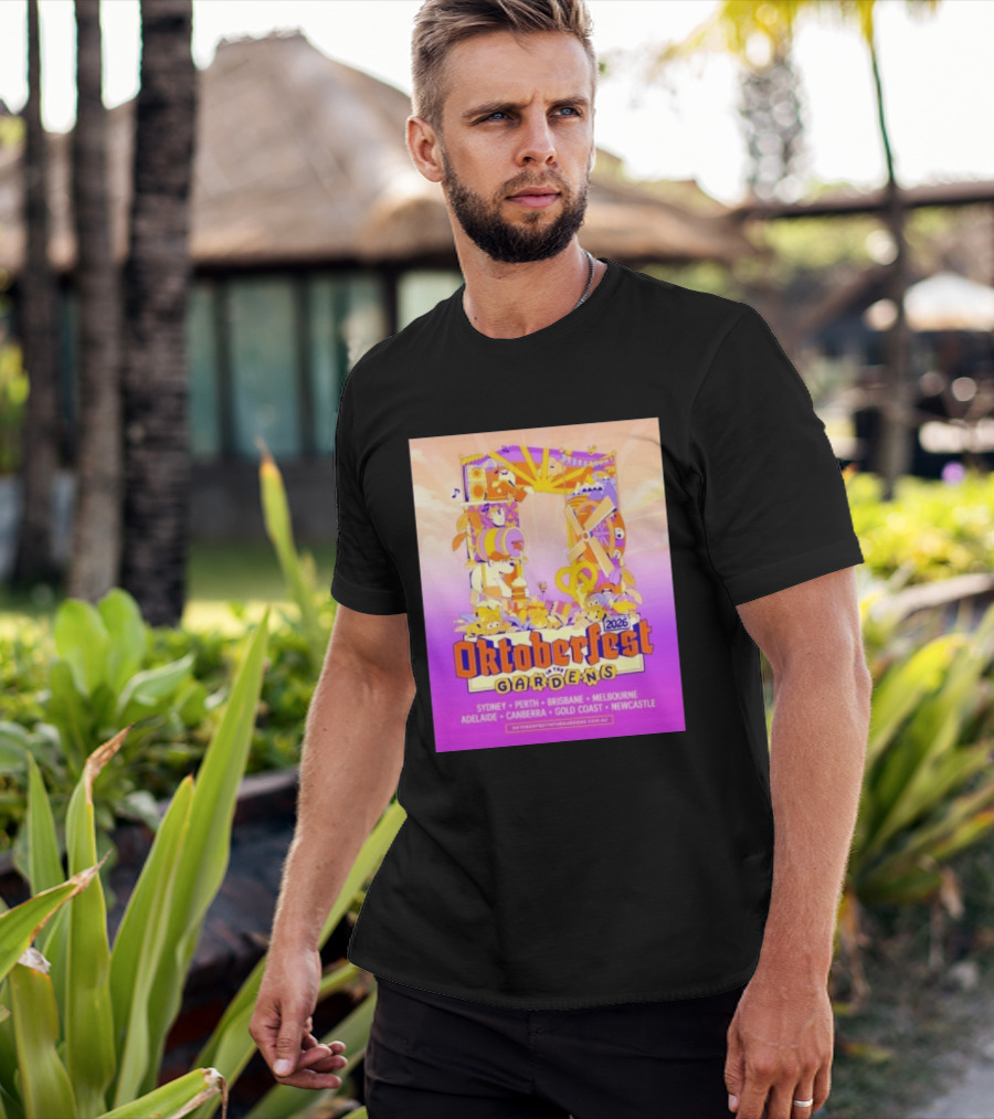 Oktoberfest In The Gardens 2026 Australian Tour Sydney Perth Brisbane Melbourne Adelaide Canberra Gold Coast Newcastle T-Shirt