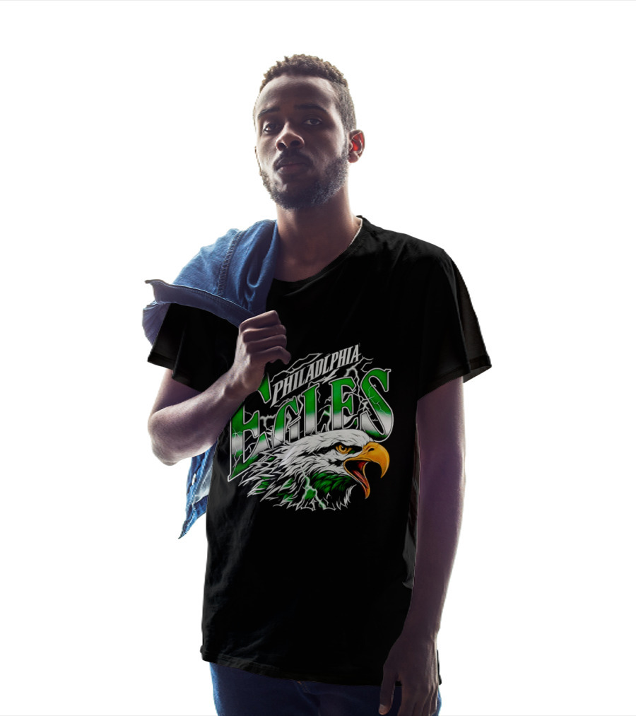 Philadelphia Eagles Lightning Eagle Green T-Shirt