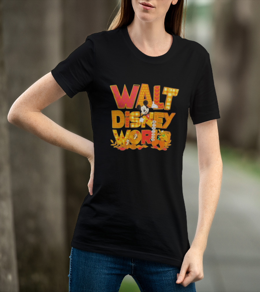 Walt Disney World Mickey Mouse Pluto Disney Characters Fall T-Shirt