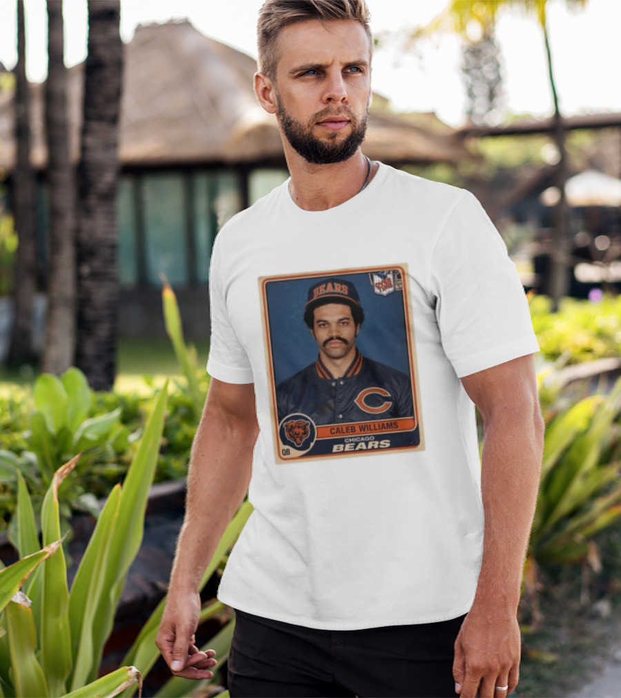 Caleb Williams Chicago Bears QB Vintage Football Card T-Shirt