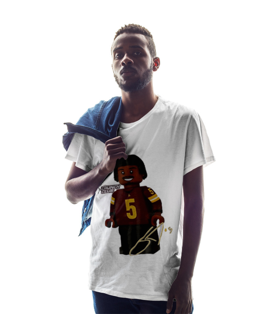 Washington Commanders Quarterback Jayden Daniels Launch Club Number 5 T-Shirt