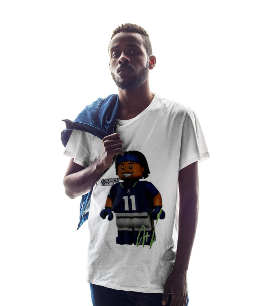 Seattle Seahawks Jaxon Smith Njigba Number 11 Launch Club Edition T-Shirt