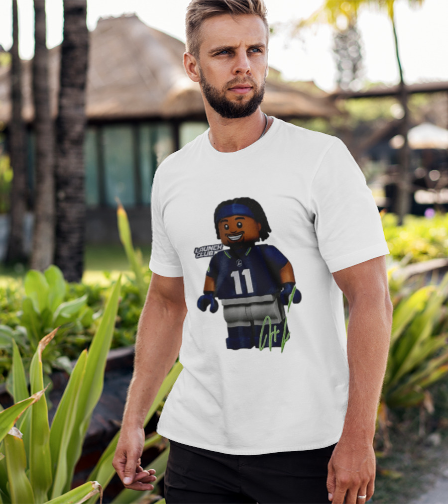 Seattle Seahawks Jaxon Smith Njigba Number 11 Launch Club Edition T-Shirt