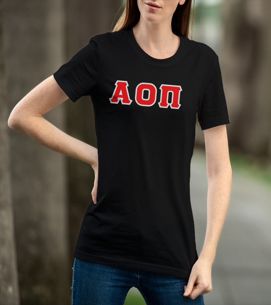 Alpha Omicron Pi AOΠ Greek Sorority Letters T-Shirt