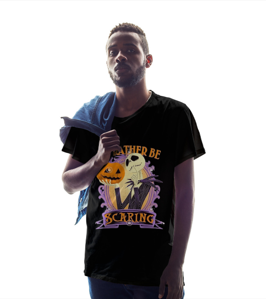 I'd Rather Be Scaring Jack Skellington The Nightmare Before Christmas T-Shirt