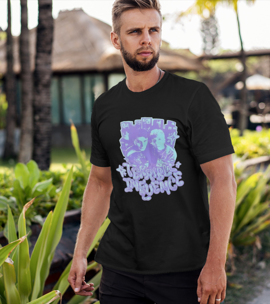 Terrible Influence Gerard Way Frank Iero Graphic Duo Purple T-Shirt