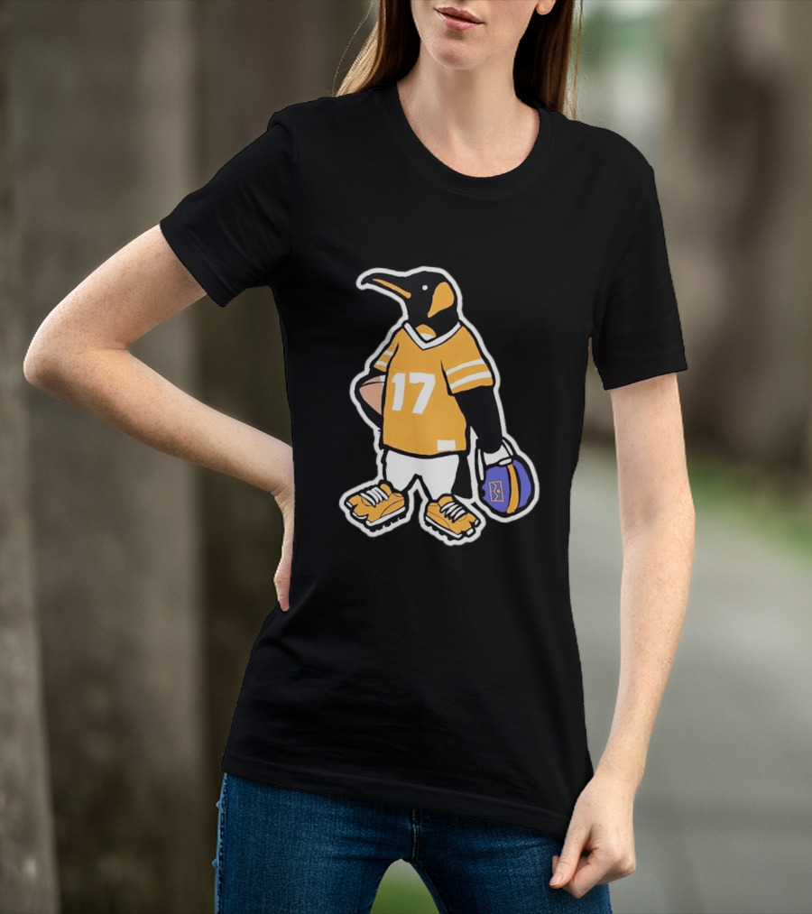DNVR Number 17 Penguin In Denver Football Gear T-Shirt
