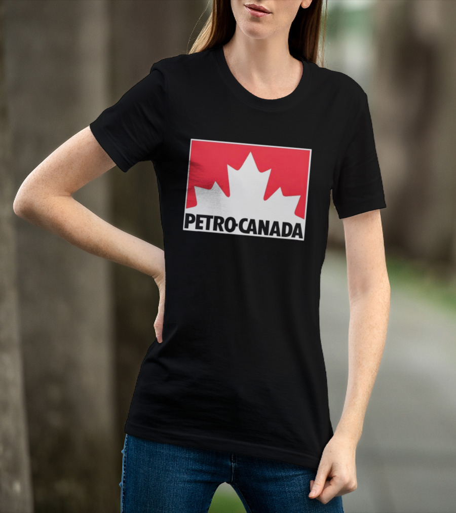 Petro Canada Canadian Gas Station Maple Leaf Branding T-Shirt