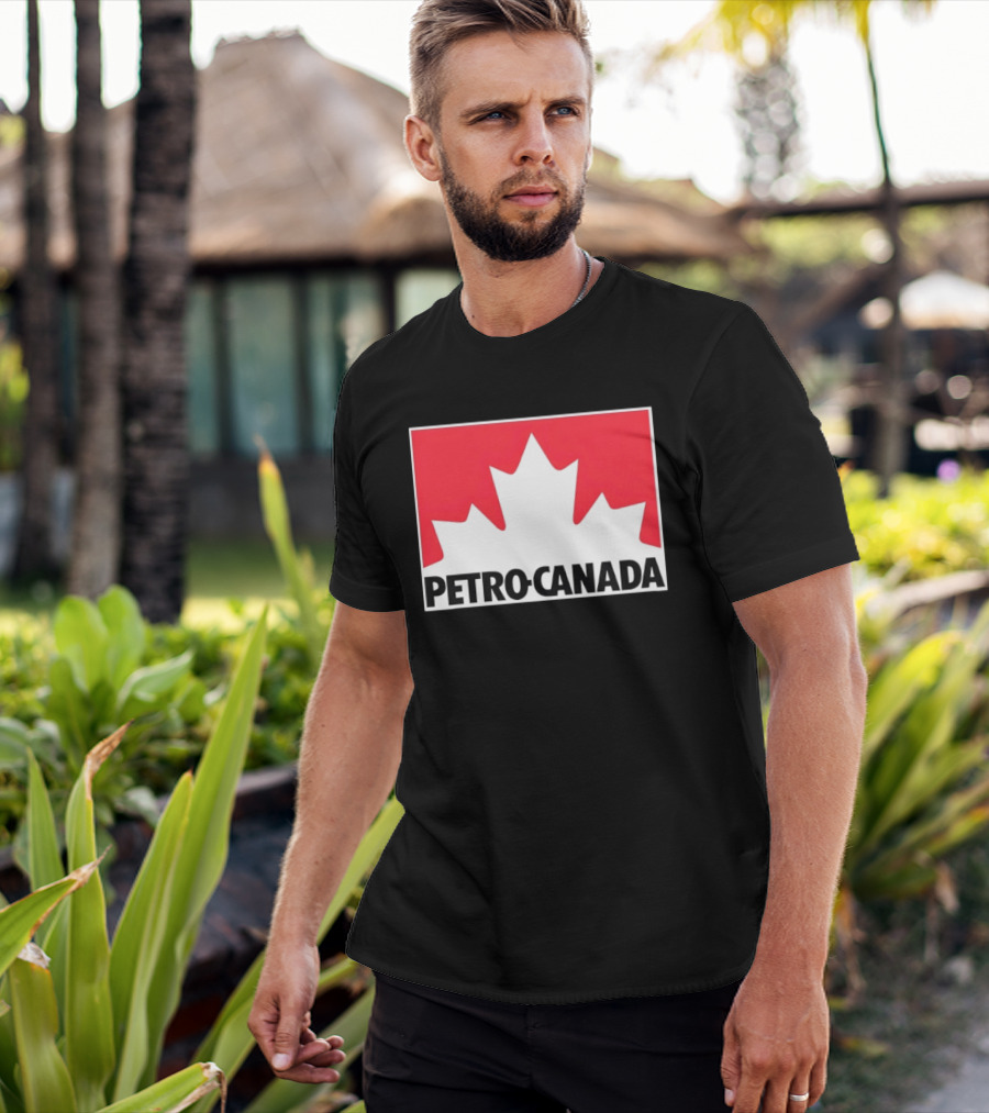 Petro Canada Canadian Gas Station Maple Leaf Branding T-Shirt