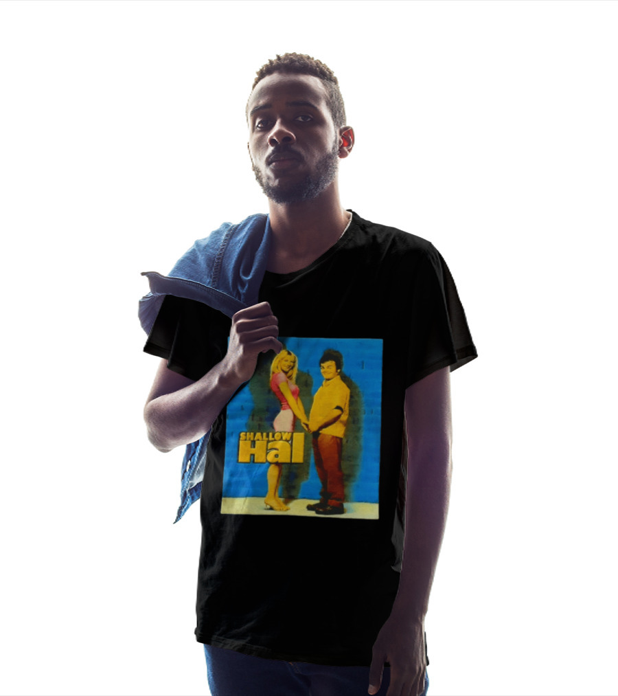 Shallow Hal Jack Black Gwyneth Paltrow Movie Blue Brick Wall T-Shirt