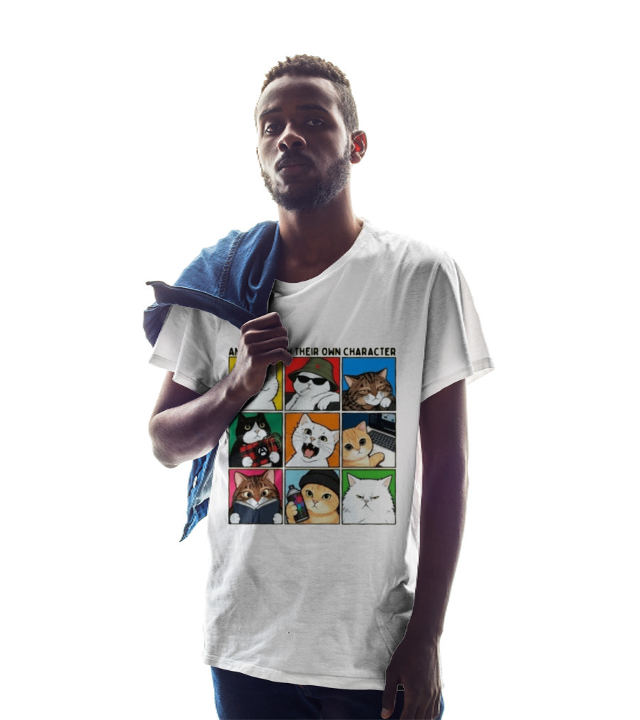 AN RCAT WITH THEIR OWN CHARACTER Cat Collage T-Shirt