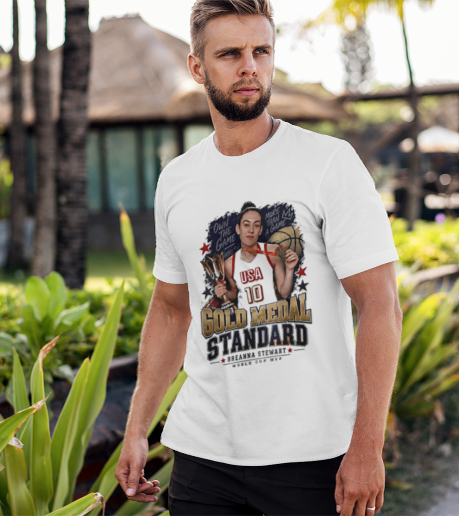 USA 10 Gold Medal Standard Breanna Stewart Basketball T-Shirt