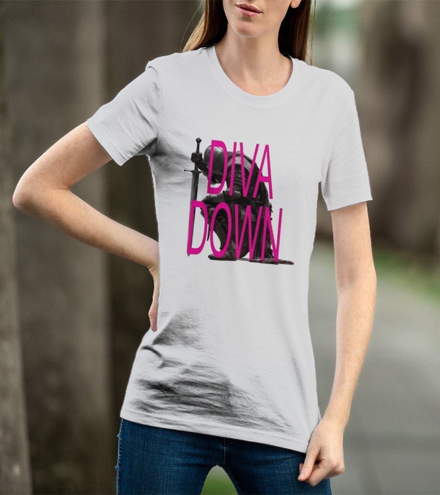 Diva Down Knight Sword Warrior Armor T-Shirt