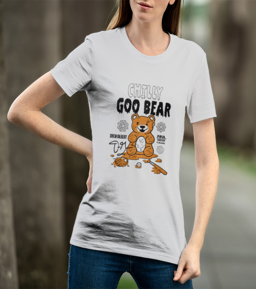 Drew Gilbert New York Mets Chilly Goo Bear Foul Territory MLB Players T-Shirt