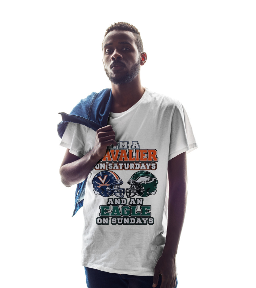 I'm A Cavalier On Saturdays And An Eagle On Sundays Helmet Rivalry T-Shirt