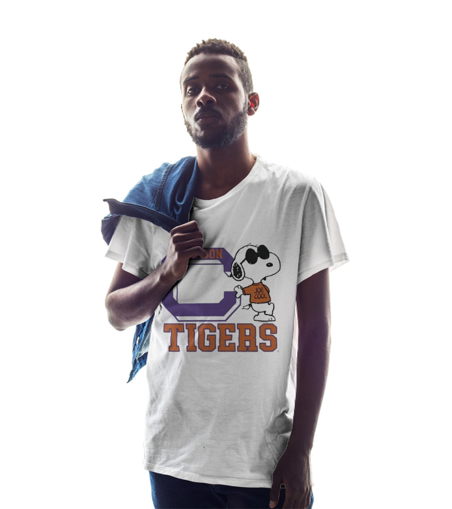 Clemson Tigers Snoopy Joe Cool Peanuts College Sports T-Shirt