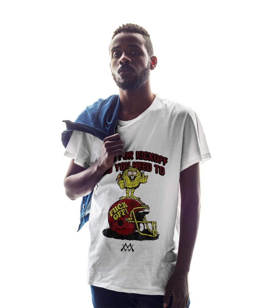 Time For Kickoff You Need To Fuck Off Angry Character On Football Helmet T-Shirt