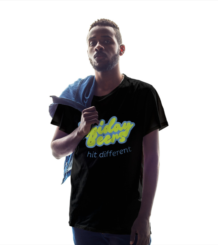 Friday Beers Hit Different Neon T-Shirt