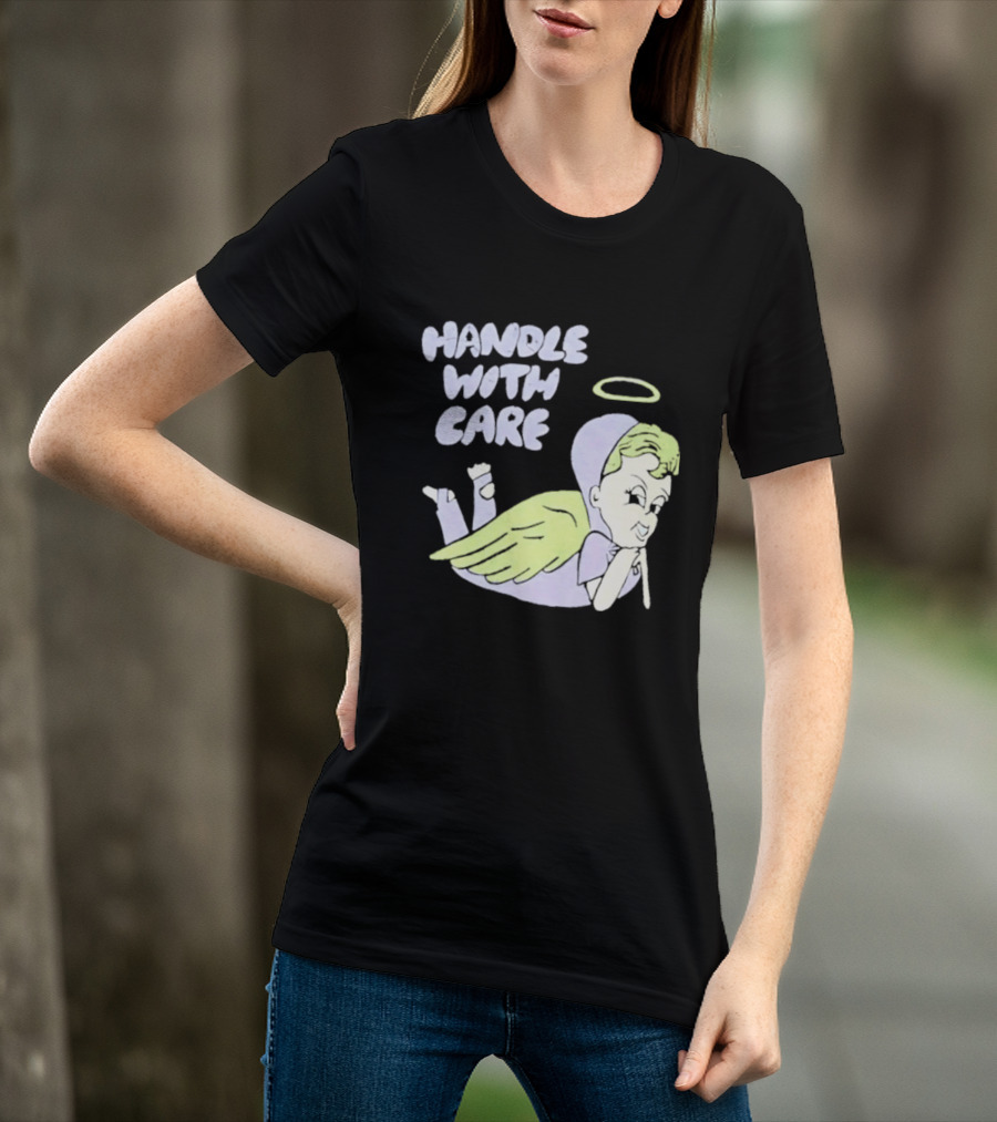 Handle With Care Angel Pastel Halo Wings T-Shirt