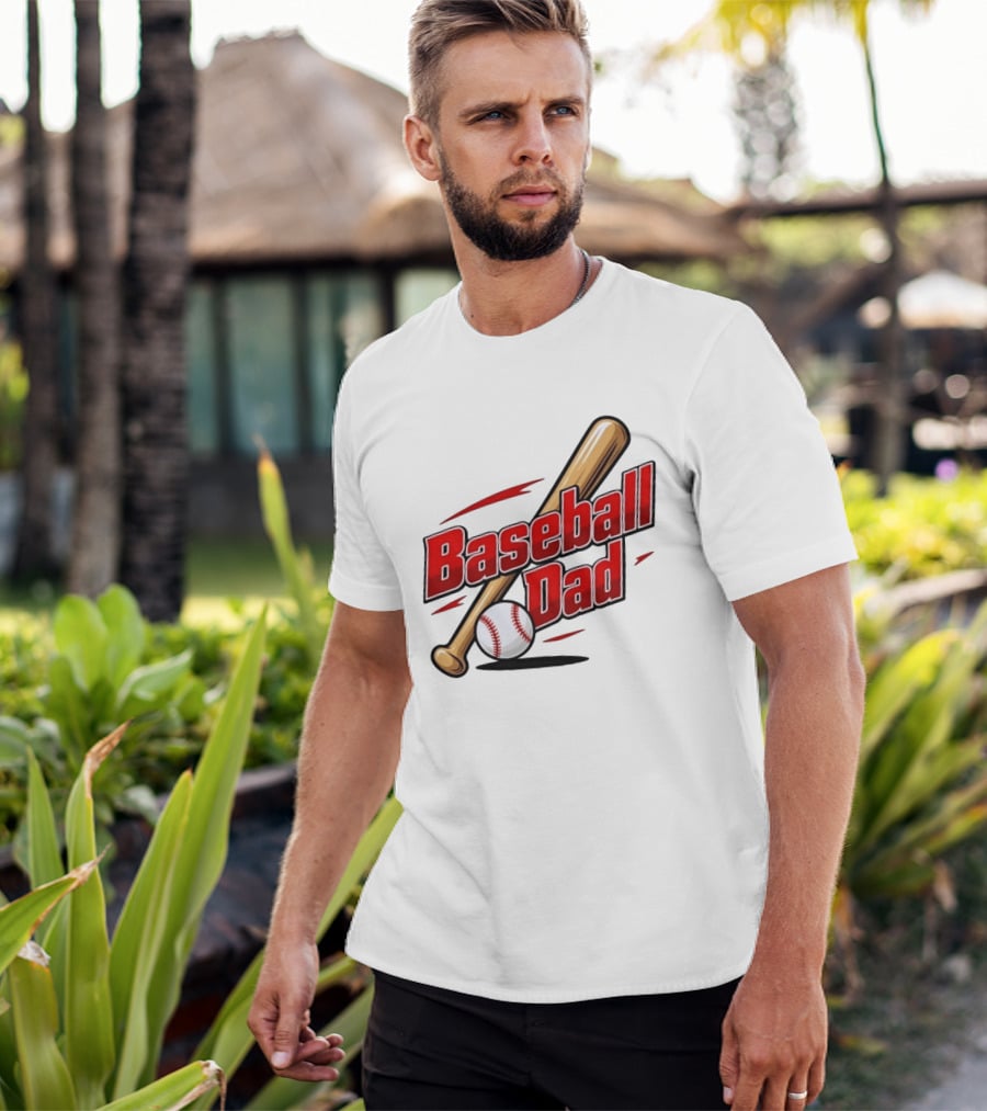 Baseball Dad Bat And Ball Sports T-Shirt