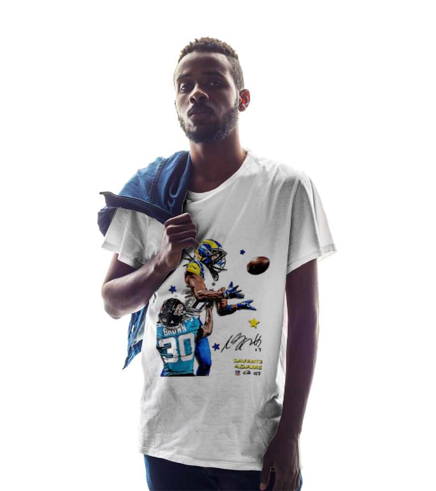 Davante Adams Las Vegas Raiders Brown Football Catch Duel T-Shirt