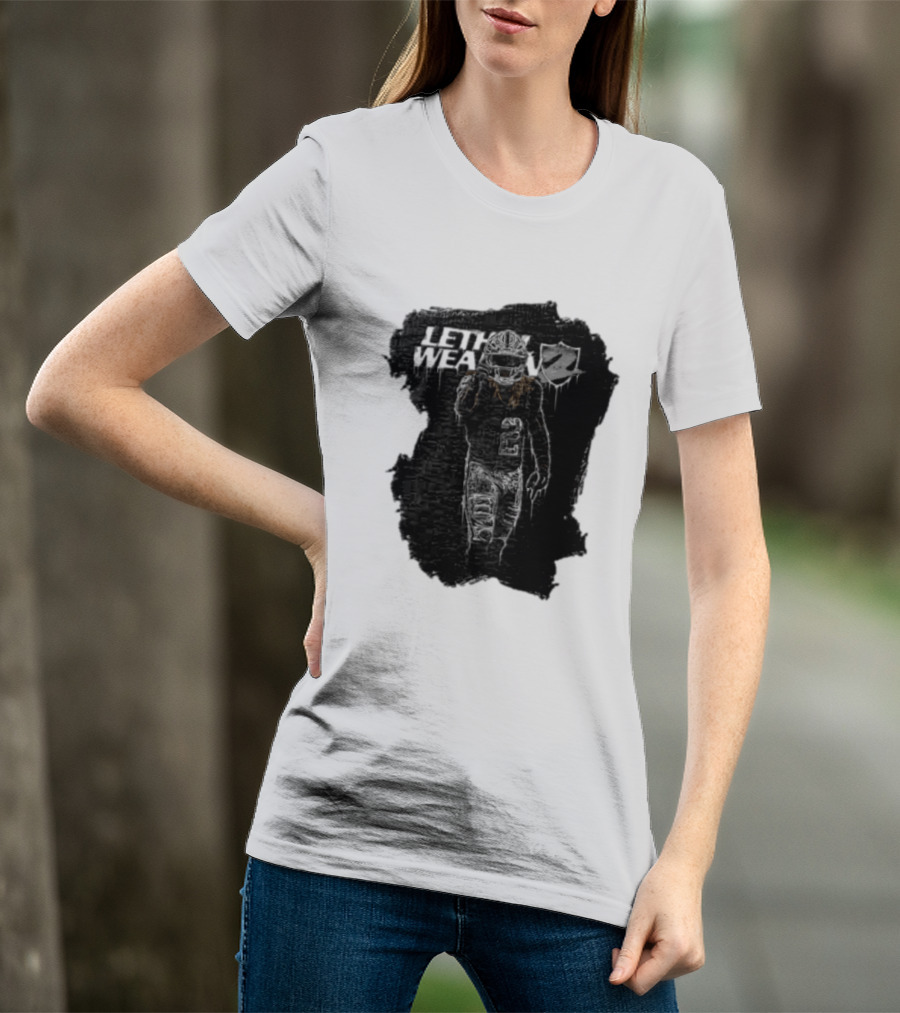 Las Vegas Raiders Davante Adams Lethal Weapon 17 Silver And Black Football T-Shirt