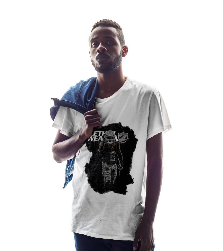 Las Vegas Raiders Davante Adams Lethal Weapon 17 Silver And Black Football T-Shirt