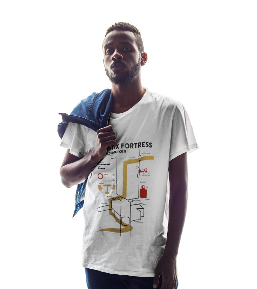 Plastix Fortress Applicotsource Dreamcore Public Data Map T-Shirt