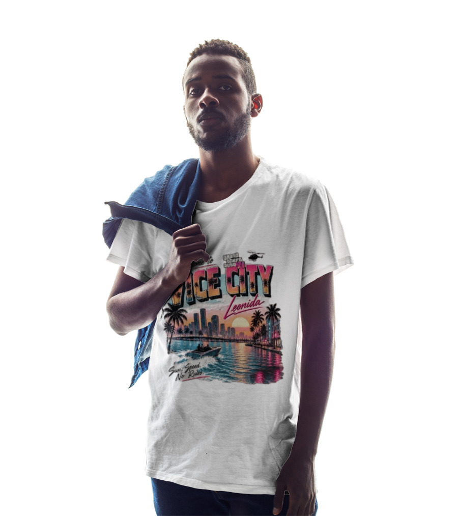Welcome To Vice City GTA VI Sun Speed No Rules Leonida T-Shirt