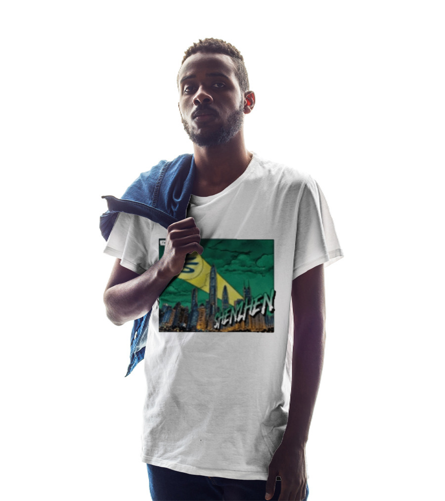 Stephen Curry Li Ning X Curry China Tour Shenzhen City Skyline Spotlight T-Shirt
