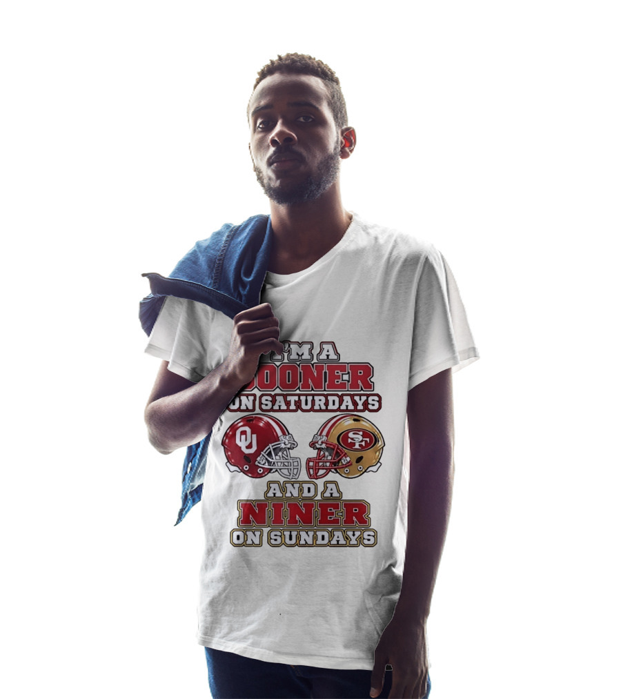 Oklahoma Sooners Saturdays SF 49ers Sundays Football Fan Gear T-Shirt