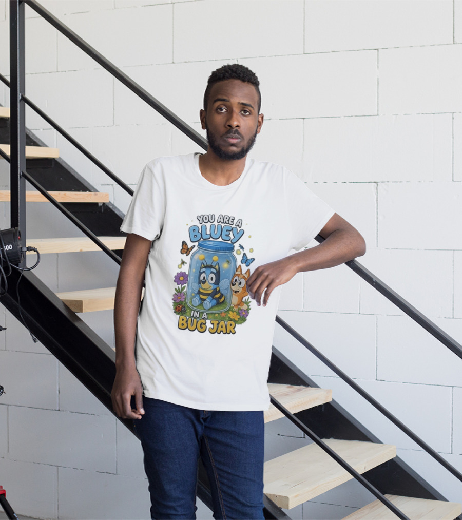 You Are A Bluey In A Bug Jar Butterfly Ladybug Flowers T-Shirt