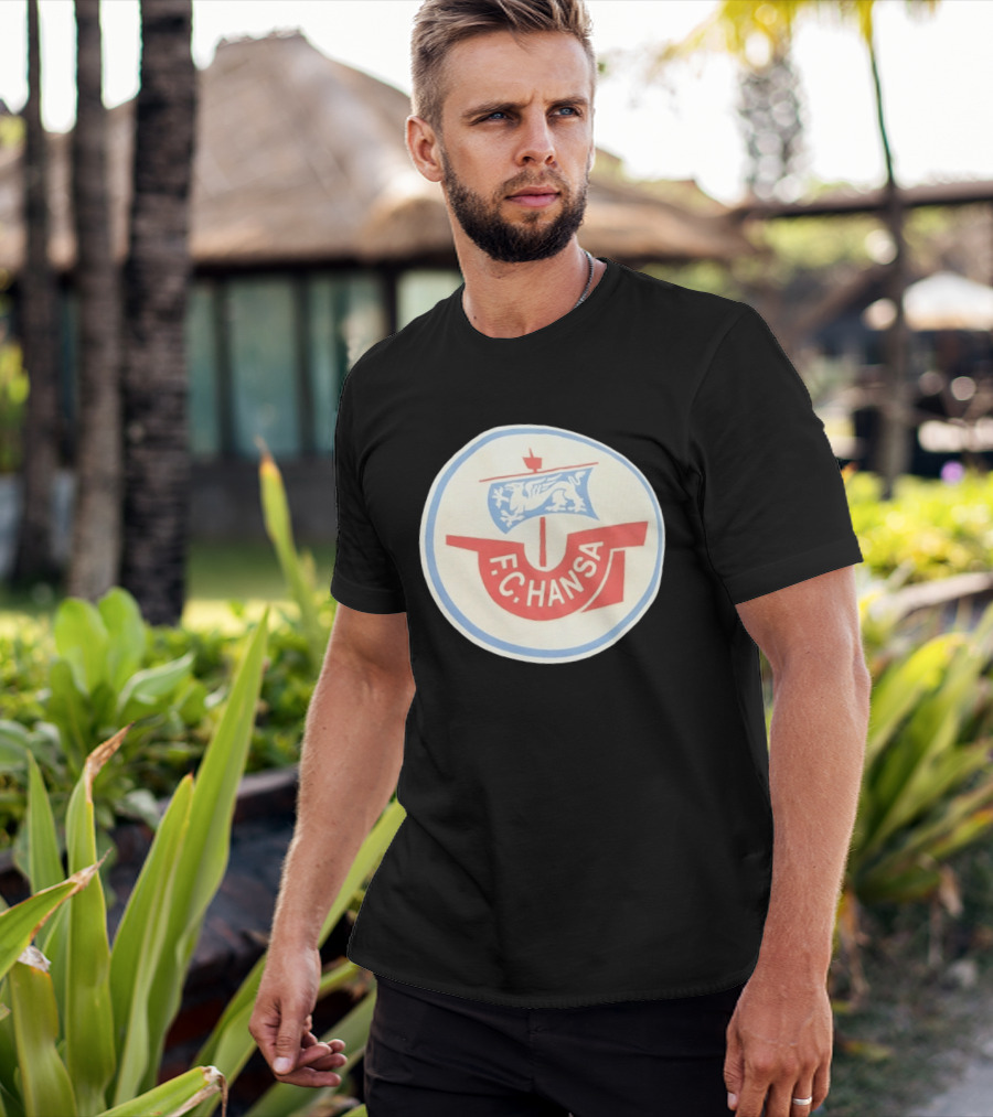 FC Hansa Rostock German Football Crest With Griffin T-Shirt