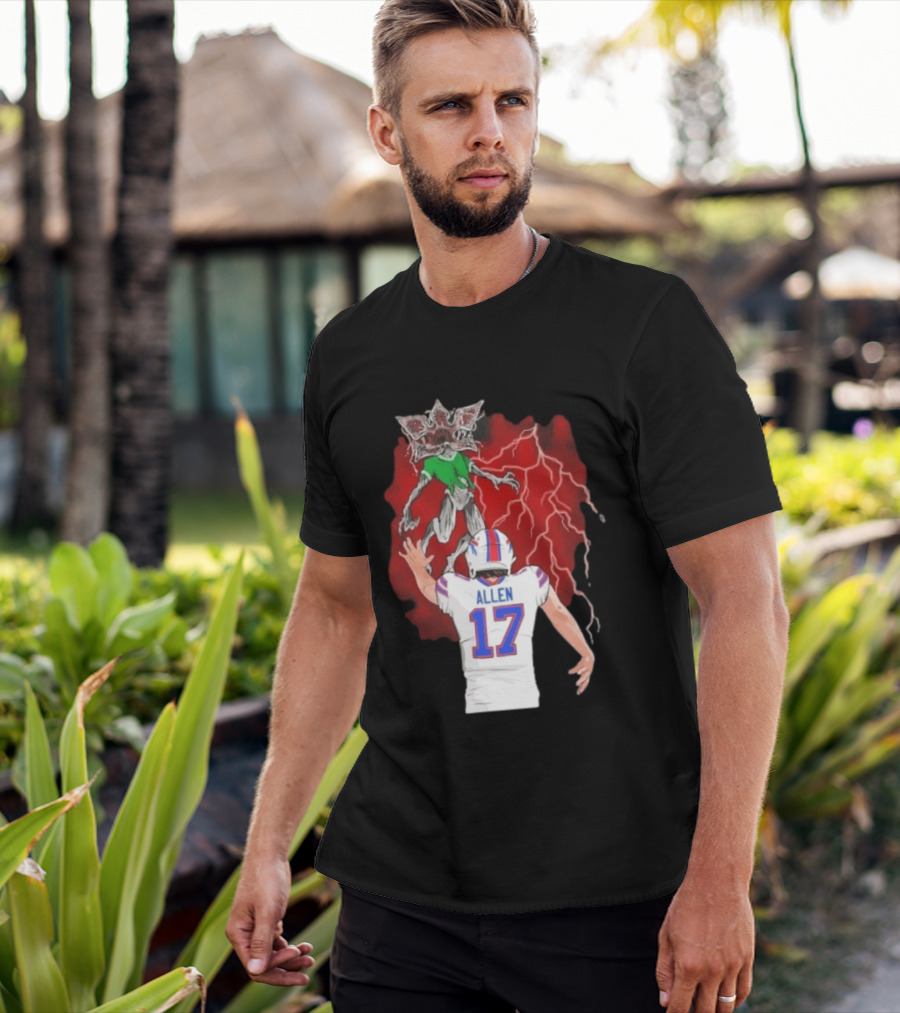Josh Allen 17 Buffalo Bills Vs Demogorgon Stranger Things Epic T-Shirt
