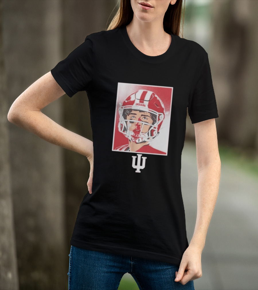 Josh Hoover Indiana Hoosiers Football Bloody Face T-Shirt