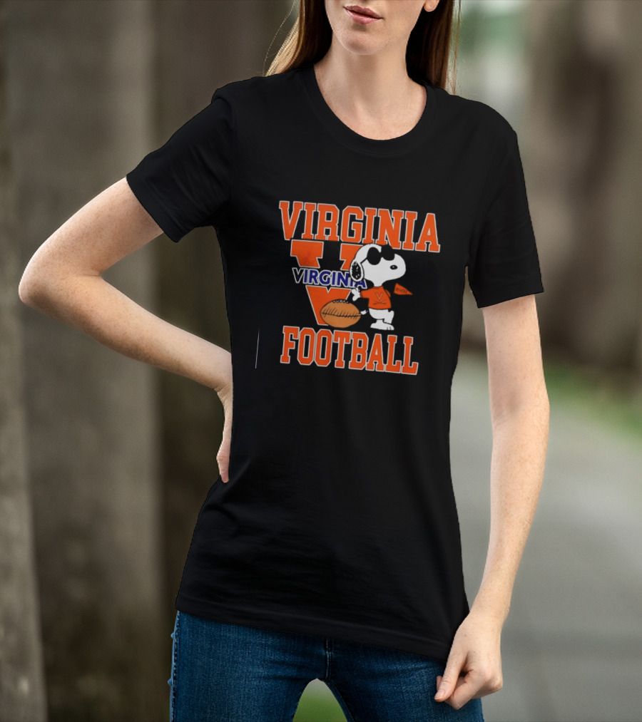 Virginia Cavaliers Football Snoopy Go Hoos T-Shirt