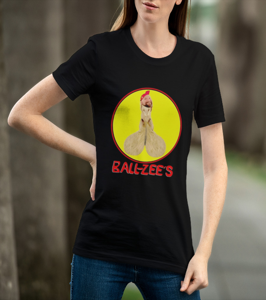 Ball Zee's Squirrel Meme Circle Red Cap T-Shirt