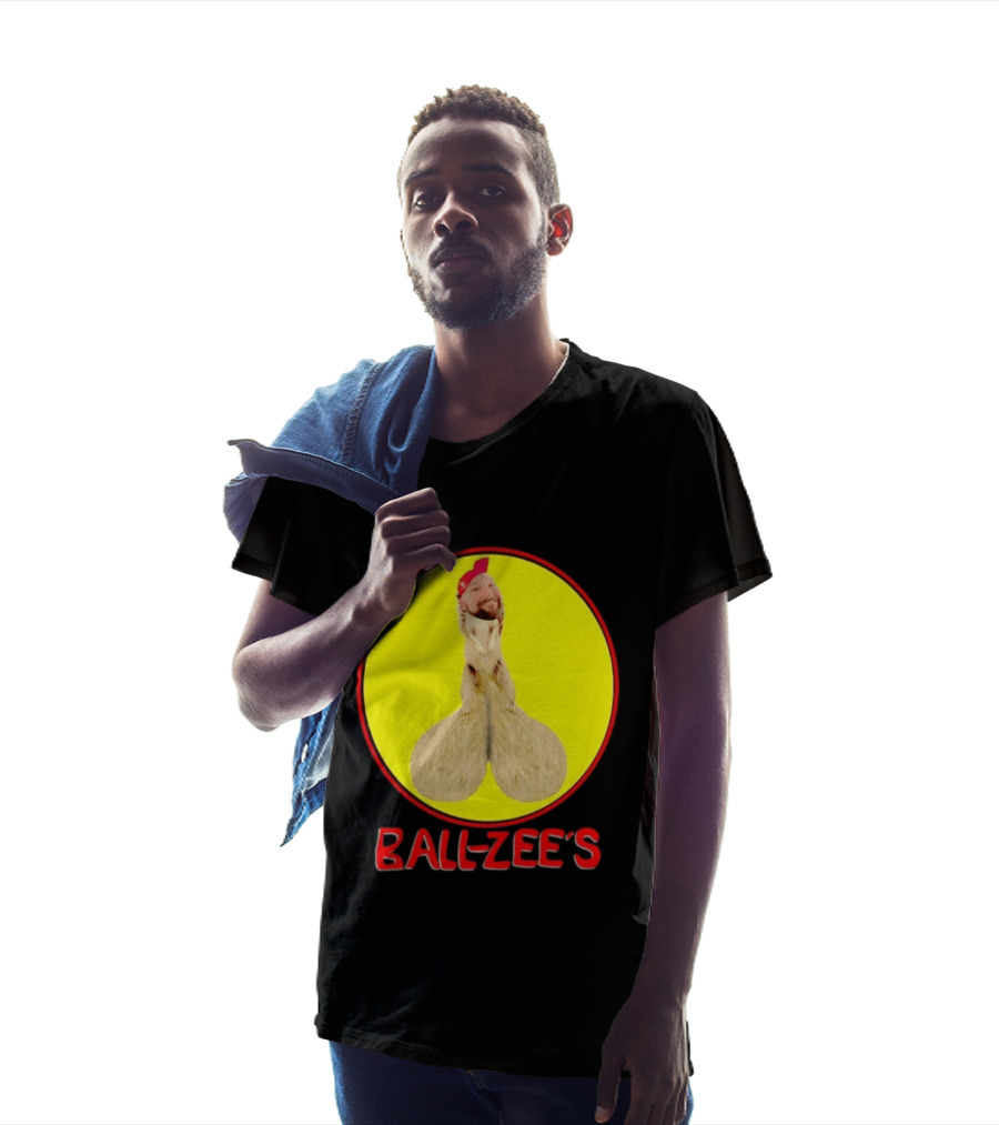 Ball Zee's Squirrel Meme Circle Red Cap T-Shirt