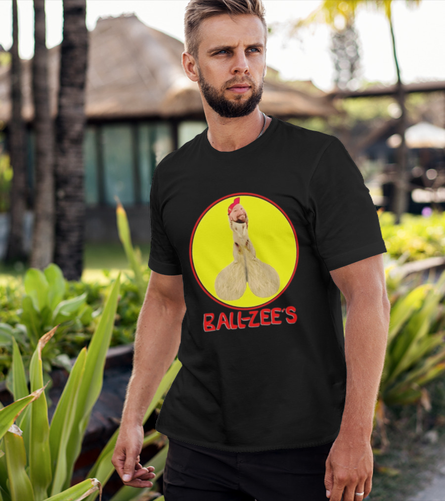 Ball Zee's Squirrel Meme Circle Red Cap T-Shirt