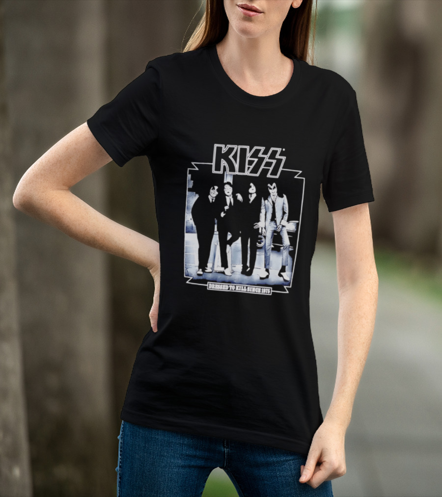 Kiss Dressed To Kill Since 1975 Rock Music Band T-Shirt