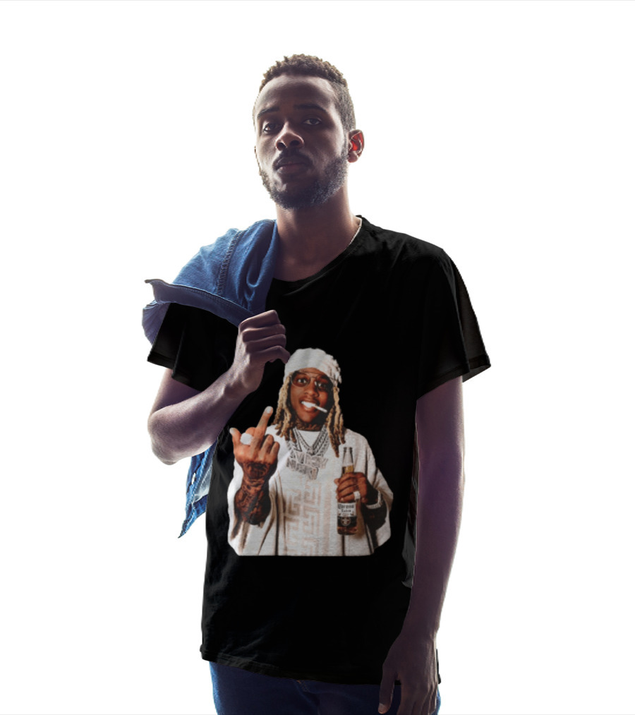 Lil Durk Only The Family Vroy Nick Corona Extra Beer Smoking Middle Finger T-Shirt