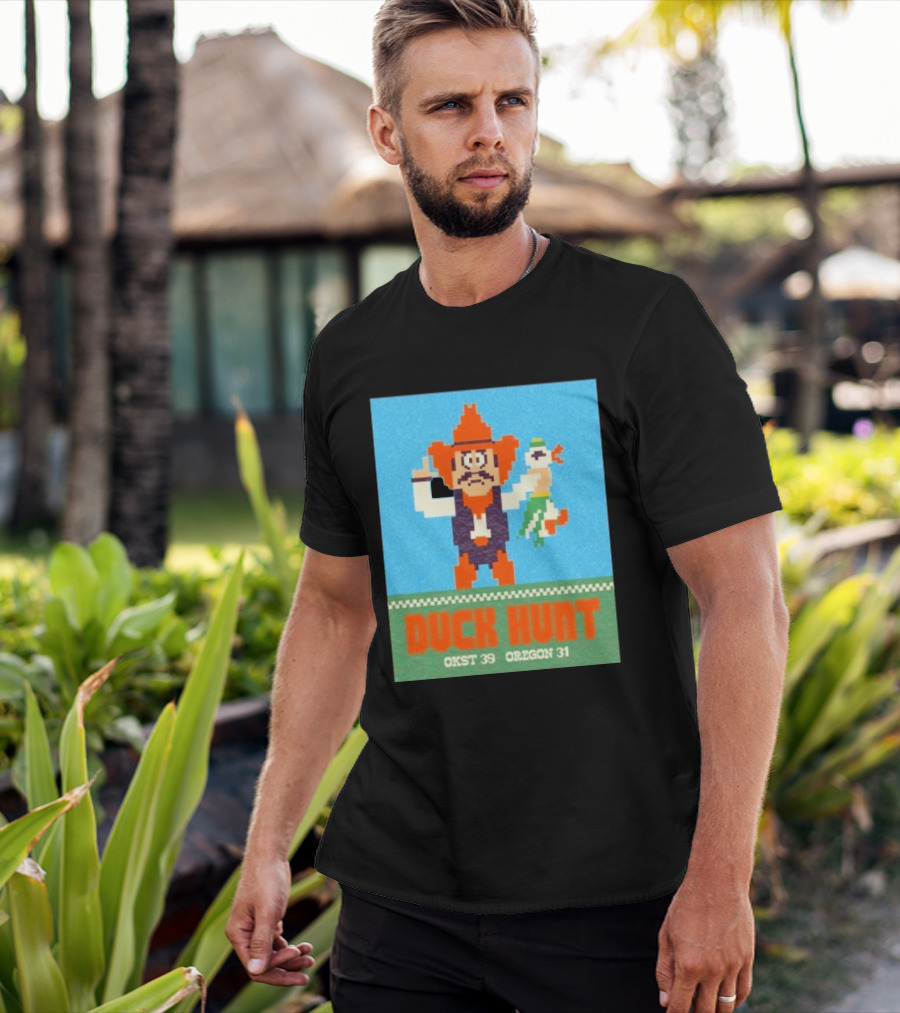 Oklahoma State Cowboys Duck Hunt OKST 39 Oregon 31 T-Shirt