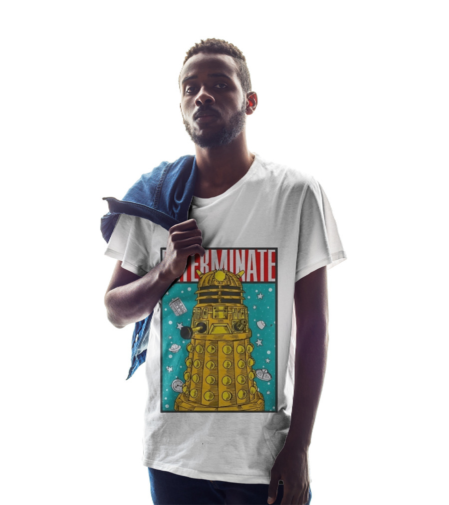 Doctor Who Dalek Exterminate Sci Fi BBC Classic Alien Robot T-Shirt